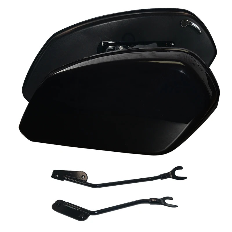 Motorcycle Gloss Black ST Saddlebags Saddle Bag for Harley Softail Low Rider ST FXLRST 2022-2024 Street bob 2018+